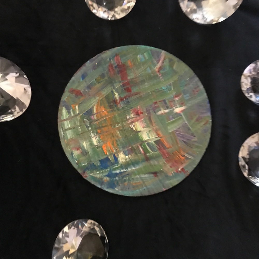 Artsy Hand Designed & Hand Painted Accent Decor Plate